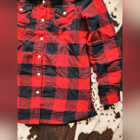 "CRUEL GIRL" GIRL'S FRINGE SHACKET - RASPBERRY - Picture 2 of 5